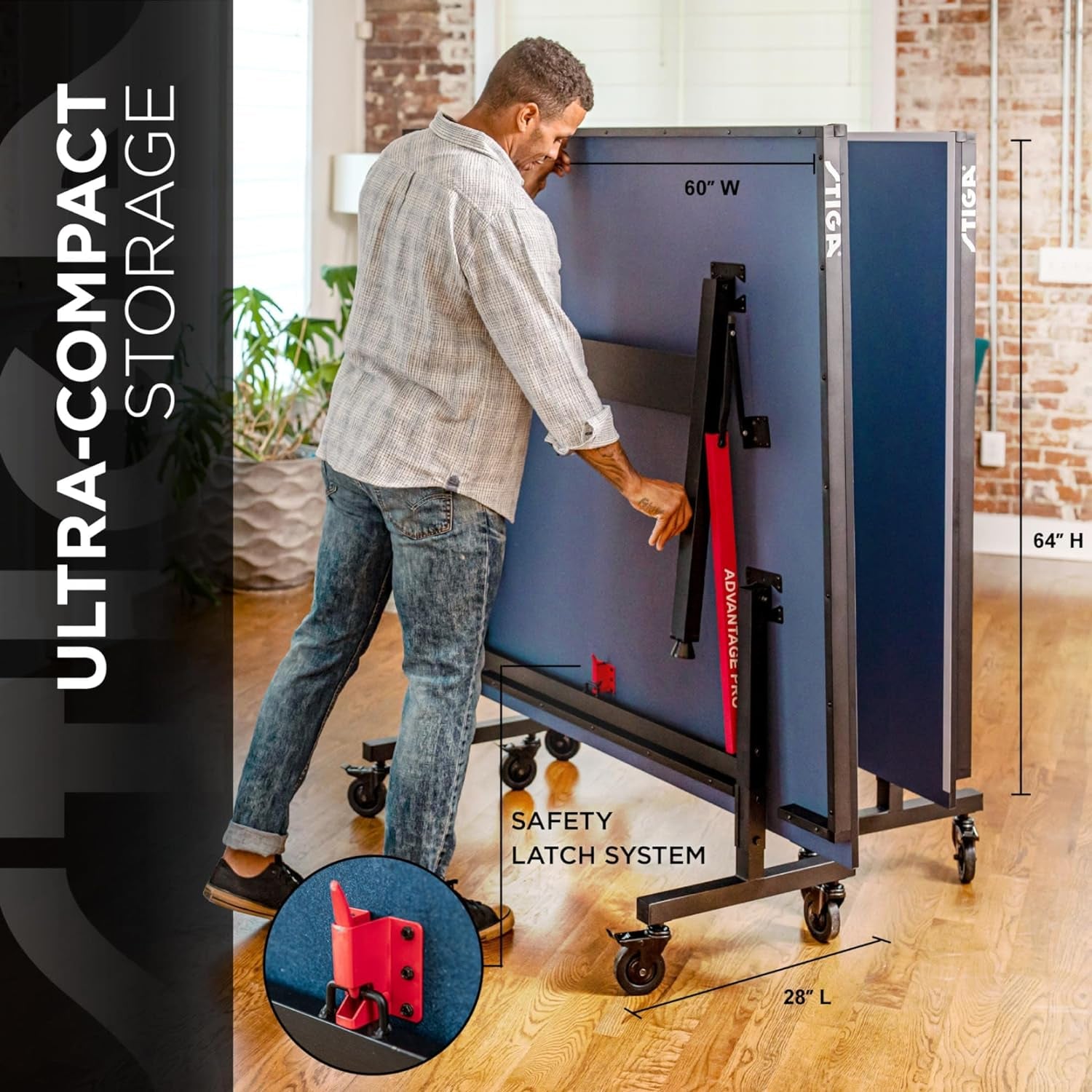 Advantage Series Ping Pong Tables - 13, 15, 18, and 25Mm Tabletops - Quickplay 10 Minute Assembly - Playback Mode - Recreational to Tournament Level